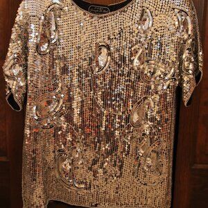 Silver Sequined Top